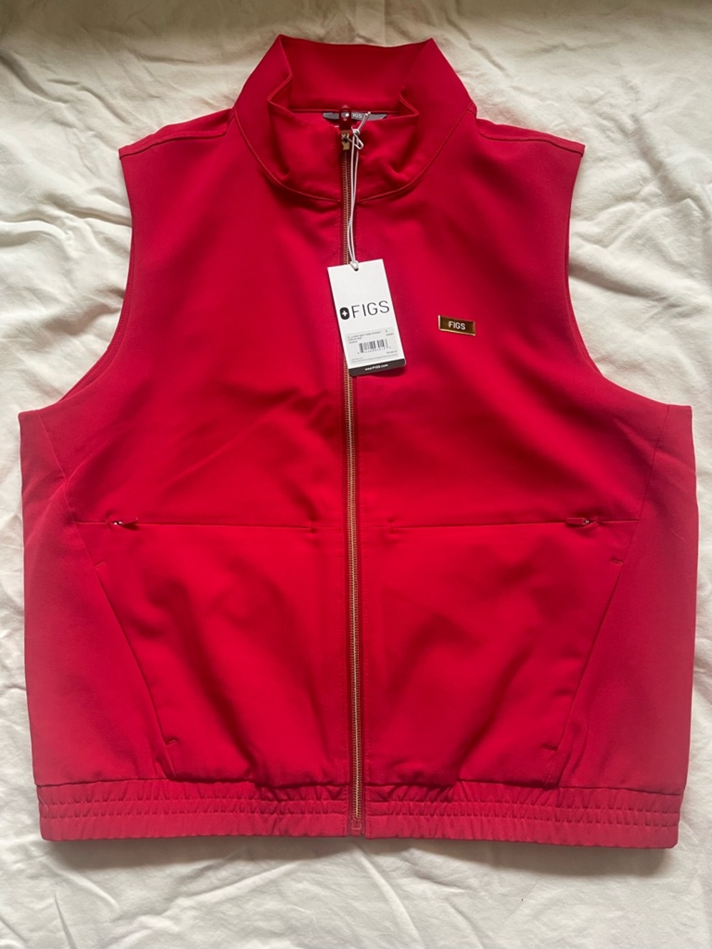 FIGS Sydney Scrub Vest red Lunar new year